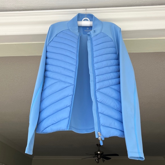 G/FORE Jackets & Blazers - NWT G/FORE Women's Light Blue hybrid quilted Jacket, size M zippers, pockets